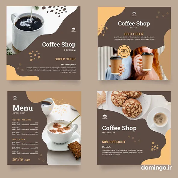 طراحی چند نمونه بنر تبلیغاتی مغازه در 5 مرحله با بنرساز آنلاین دومینگو